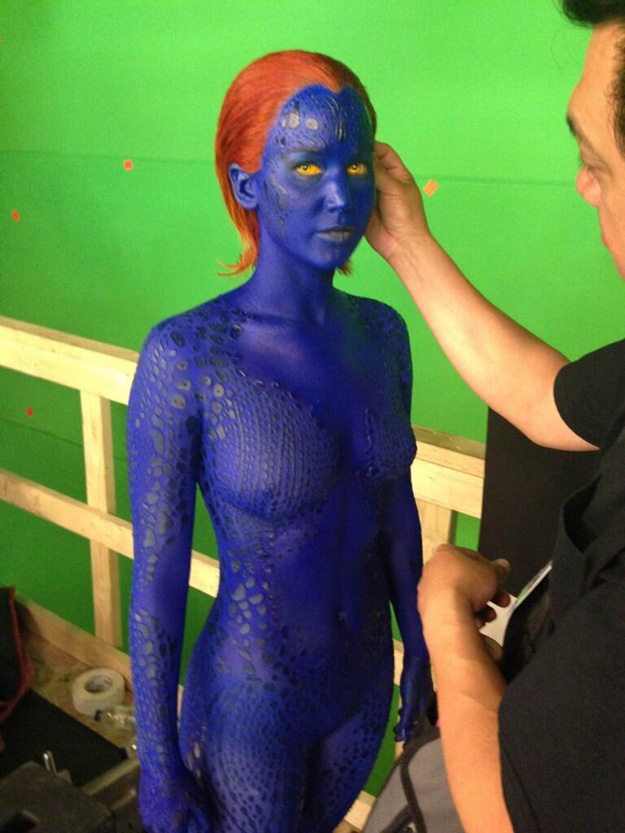 Jennifer Lawrence as Mystique, First set Photo for New X-Men