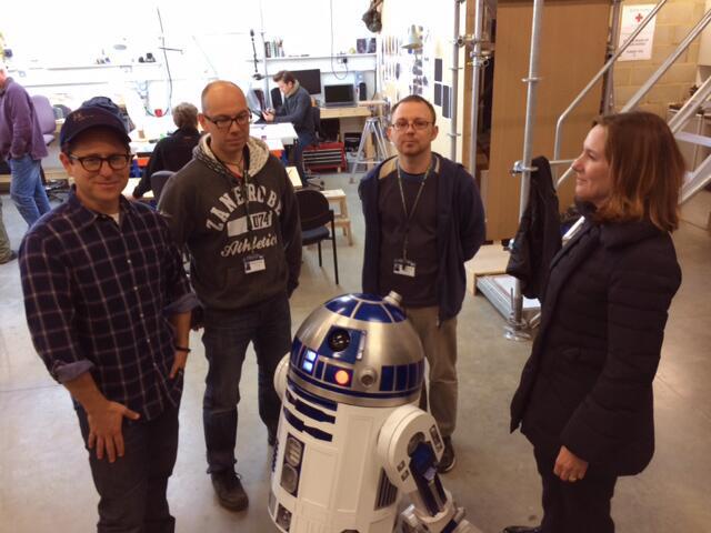 R2-D2 seen on the set of Star Wars: Episode VII