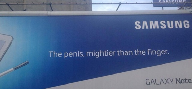 Samsung billbard penis