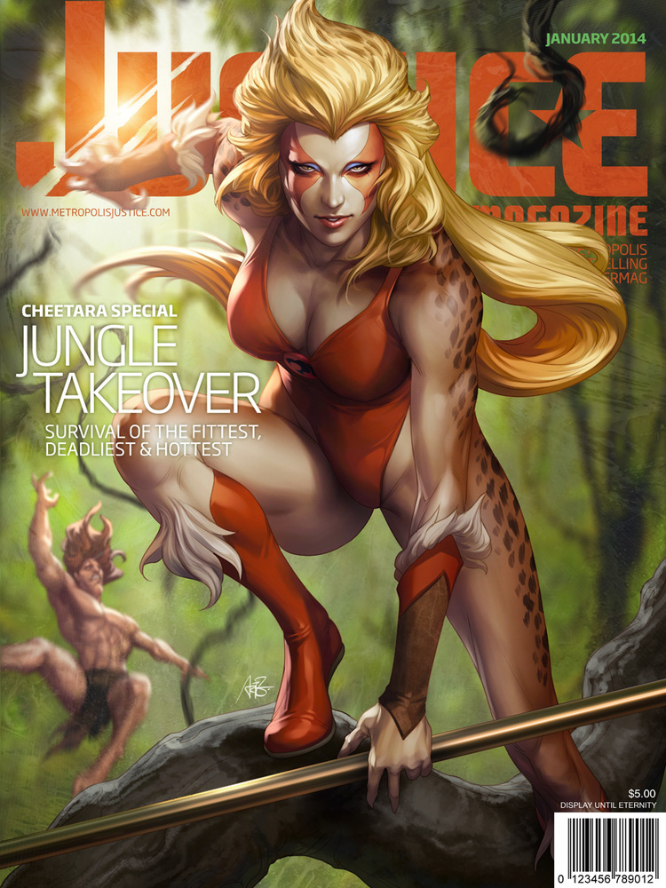 Justice Magazine Cheetara cover from Thundercats