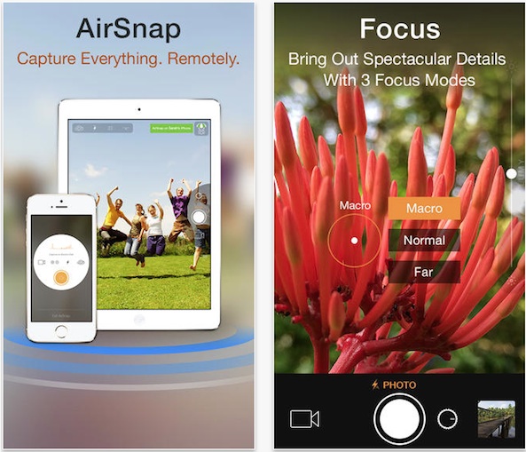 Camera Plus adds AirSnap – Take Photos Remotely