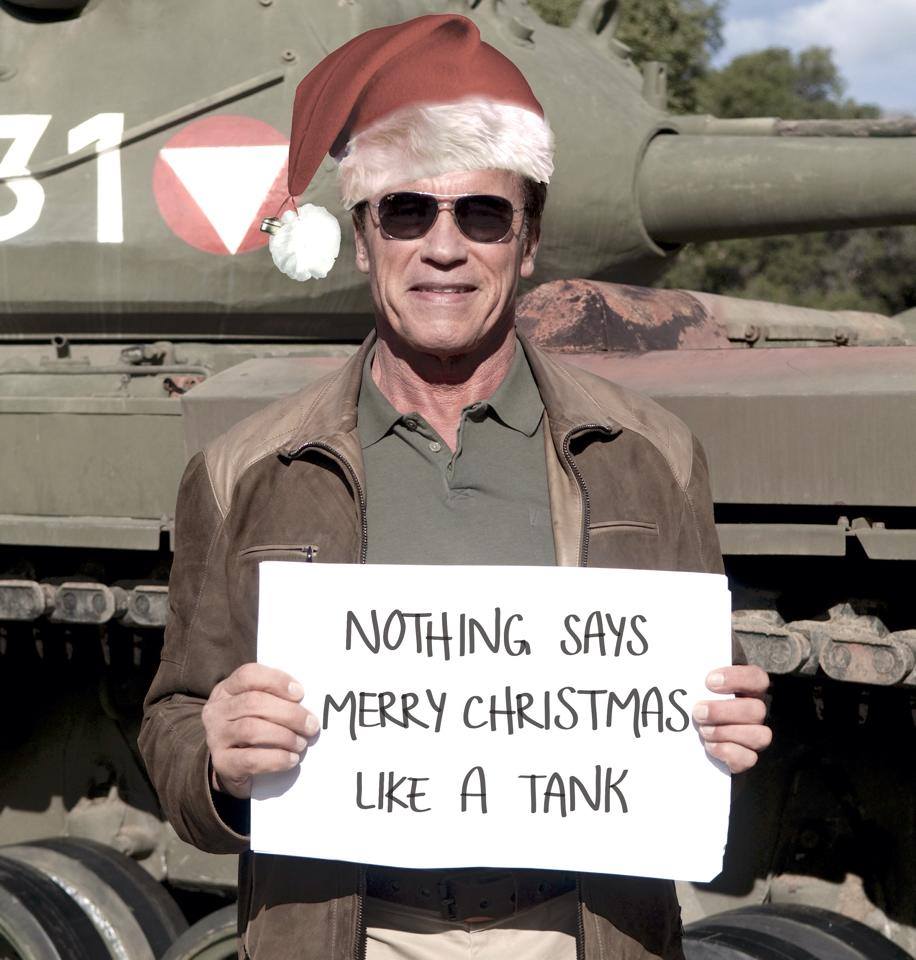 Watch Arnold Schwarzenegger Crush Things with a Tank