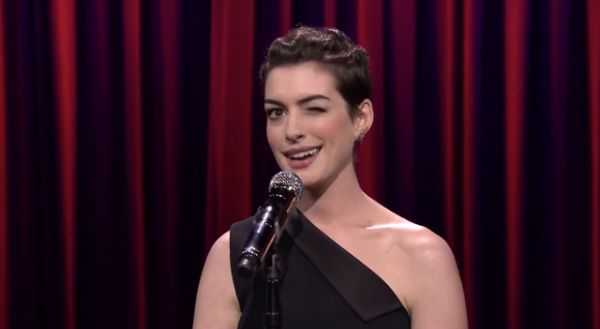 Watch Jimmy Fallon and Anne Hathaway Sing Broadway Versions of Rap Hits