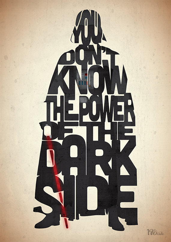 Typographic Star Wars Posters by Pete Ware