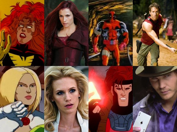 X-Men Movie Characters vs X-Men Cartoon Characters