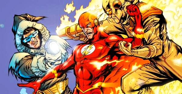 Captain Cold, The Flash and Heat Wave (image courtesy of www.veooz)