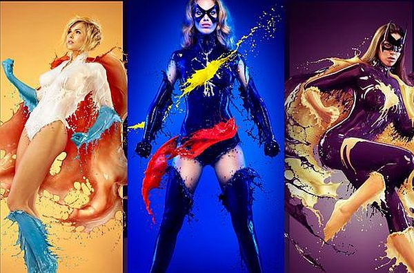 Sexy Liquid Photography Superhero Pin-Up Girls Is The New Thing