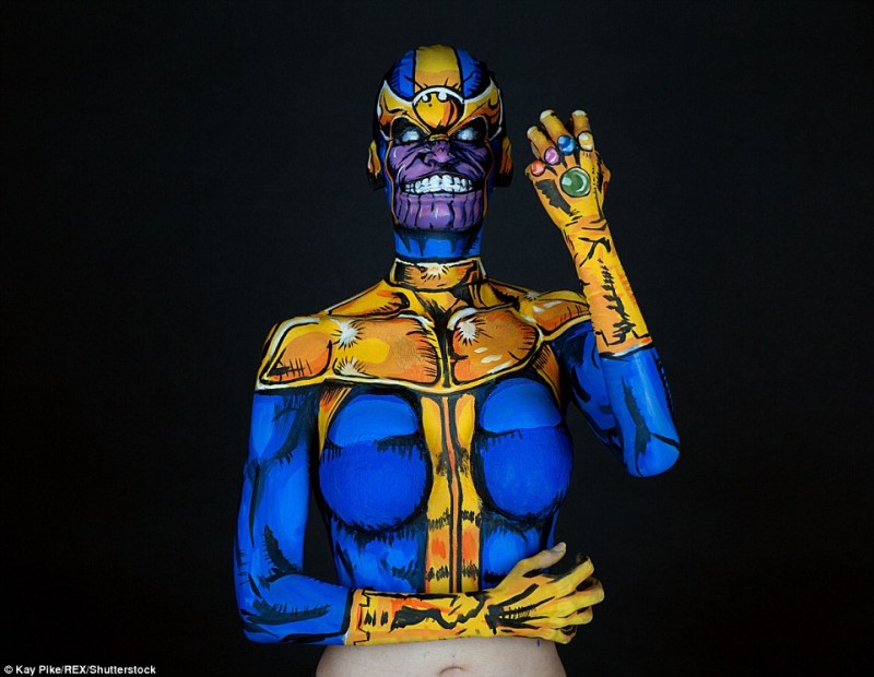 Kay PikeThanos cosplay Body Paint Sexy