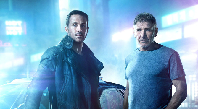 Harrison Ford And Ryan Gosling Hit Up The Neon Streets Of Future LA In New Blade Runner 2049 Photos