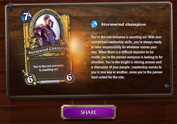 Which HearthStone Card Are You – Innkeeper Quiz