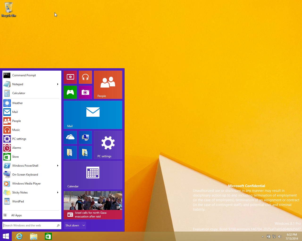 Windows 9 Leaked Image Shows New Start Menu