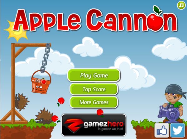 Free Online Game: Apple Cannon